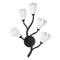 5090/5W MODERN ODL25 553 черный матовый/белый/фарфор Бра G4 LED 5*5W GARDI