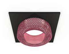 Комплект встраиваемого светильника XC7632022 SBK/PI черный песок/розовый MR16 GU5.3 (C7632, N7193)