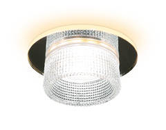 Встраиваемый точечный светильник TN350 CH/CL хром/прозрачный GU5.3+3W (LED WHITE) D95*45