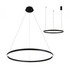 08228,19A(4000K) Подвес Тор черный d100 h150 Led 56W (4000K) 2 типа крепления, диммируемый, с пультом ДУ