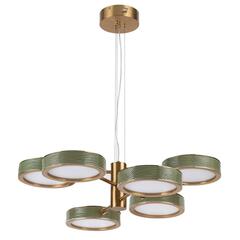 5450/99LA L-VISION ODL_EX26 зеленый/античная бронза/металл/керамика/хрусталь/акрил Подвес LED x 99W 2000К/3000K/4000K/переключ. RIVIERA