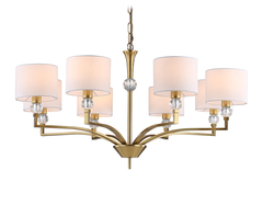 Светильник подвесной LH71133/8 BS/WH латунь/белый E14/8 max 40W D840*880