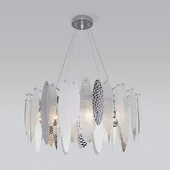 Умная подвесная люстра с фактурным стеклом 324/8