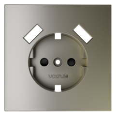 VLS000904 Накладка для розетки с заземлением и защитными шторками, с USB A+A, S70 (шелк). (ТМ Maytoni)