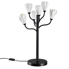 5090/6T MODERN ODL25 553 черный матовый/белый/фарфор Настольная лампа G4 LED 6*5W GARDI