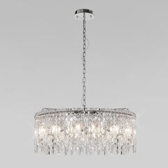 Умная подвесная люстра с прозрачным хрусталем 60159 хром