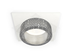 Комплект встраиваемого светильника с композитным хрусталем XC6520040 SWH/CL белый песок/прозрачный MR16 GU5.3 (C6520, N6150)