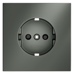 VLS000706 Накладка для розетки с заземлением и защитными шторками, S70 (титан). (ТМ Maytoni)
