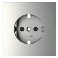 VLS000705 Накладка для розетки с заземлением и защитными шторками, S70 (сталь). (ТМ Maytoni)