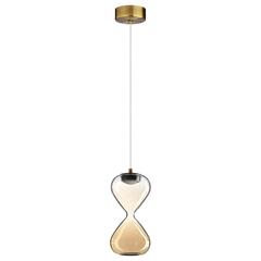 5093/4L PENDANT ODL25 415 античн.бронза/прозрачн./янтарный градиент/металл/стекло Подвес LED 4W 4000K 388Лм GLESSI