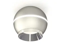 Комплект накладного светильника XS1103002 SSL/PSL серебро песок/серебро полированное MR16 GU5.3 LED 3W 4200K (C1103, N7032)