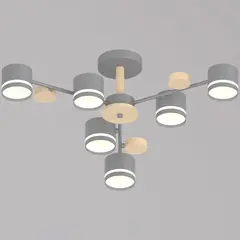 68730-0.3-06 GX53 GREY+WOOD светильник потолочный Reluce, GX53х6
