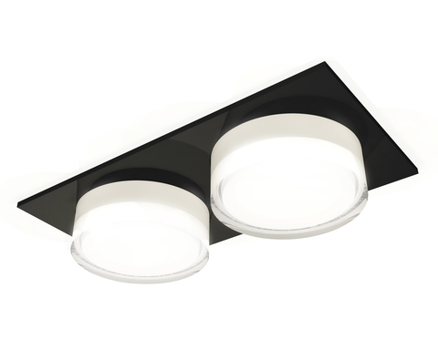 Комплект встраиваемого светильника XC7636043 SBK/FR/CL черный песок/белый матовый/прозрачный MR16 GU5.3 (C7636, N7160)
