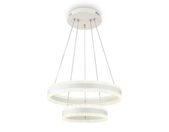 Светильник светодиодный подвесной управляемый FA6175/2 WH белый 108W 3000K+6400K/3000K/6400K/4200K+4200K D500*630 (ПДУ РАДИО 2.4G)