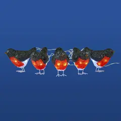ULD-M1713-040/STA WHITE IP20 BIRDS5 Фигура светодиодная «Птички», 5 штук, 17х13см, 40 светодиодов. Белый свет. Провод прозрачный. TM Uniel