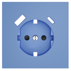 VLS001015 Накладка для розетки с заземлением и защитными шторками, с USB A+C, S70 (деним). (ТМ Maytoni)