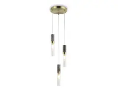 Светильник подвесной LH53351/3 GD/CL/WH золото/прозрачный/белый G9*3 max 40W D200*2000