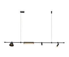 07616-150L,19 Подвес Ристо черный w150*12 h160 Led 20W (4000K)