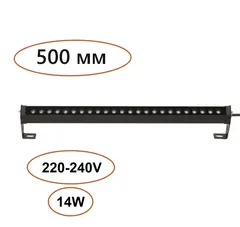 7040/14WL NATURE ODL25 679 черный/металл Фасадный поворотный на 180° светильник IP65 LED 14W 3000K 24° 759Лм AC220-240V GRAZE