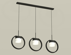 Комплект подвесного светильника с акрилом XB9107155/3 SBK/FR черный песок/белый матовый GX53 (C9107, N8402)