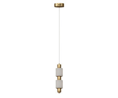 07526-1A,36 Подвес Алос латунь d10 h200 Led 8W (3000K)