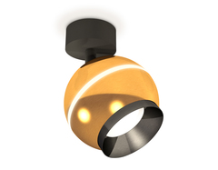 Комплект поворотного светильника с дополнительной подсветкой XM1105001 PYG/SBK/PBK золото желтое полированное/черный песок/черный полированный MR16 GU5.3 LED 3W 4200K (A2210, C1105, N7031)