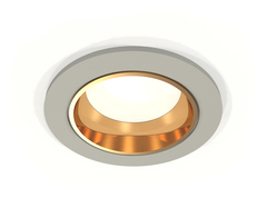 Комплект встраиваемого светильника XC6514004 SGR/PYG серый песок/золото желтое полированное MR16 GU5.3 (C6514, N6113)