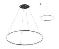 08214,12A(4000K) Подвес Тор матовый никель d80 h150 Led 45W (4000K) 2 типа крепления