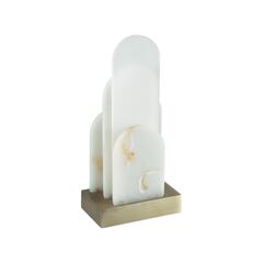 5437/12TL HIGHTECH ODL_EX25 081 бронзовый брашинг/металл/смола под алебастр/акрил Настольная лампа LED 12W 3000K 1402Лм FOROS