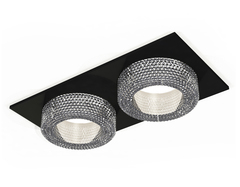 Комплект встраиваемого светильника XC7636020 SBK/CL черный песок/прозрачный MR16 GU5.3 (C7636, N7191)