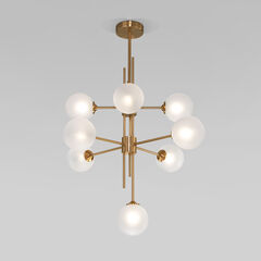 Умный потолочный светильник cо стеклянными плафонами 50383 латунь