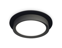 Комплект встраиваемого светильника XC8051002 SBK/PBK черный песок/черный полированный GX53 (C8051, N8113)