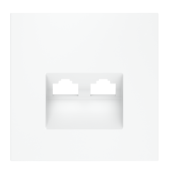 VLS001402 Накладка для розетки компьютерной двойной RJ45+RJ45 кат.6, S70 (белый матовый). (ТМ Maytoni)