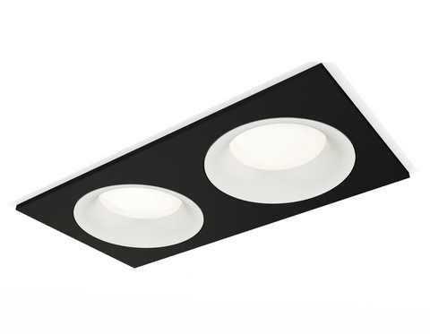 Комплект встраиваемого светильника XC7636001 SBK/SWH черный песок/белый песок MR16 GU5.3 (C7636, N7010)