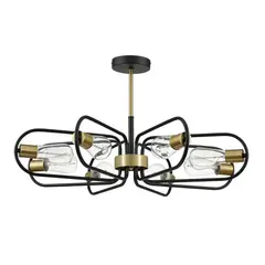 8058/8C COMFI LN24 черный, медь/ металл/ Люстра потолочная E27 8*60W 220V ALMIRA