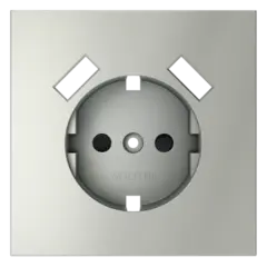 VLS000905 Накладка для розетки с заземлением и защитными шторками, с USB A+A, S70 (сталь). (ТМ Maytoni)