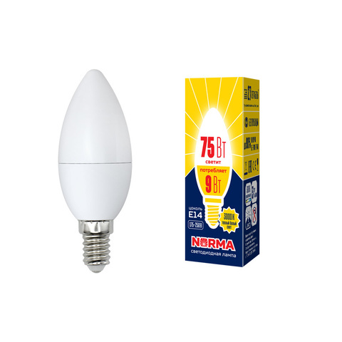 LED-C37-9W/WW/E14/FR/NR Лампа светодиодная. Форма 