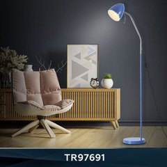 Светильник напольный с выключателем на проводе TR97691 BL синий E27 max 40W D150*1540