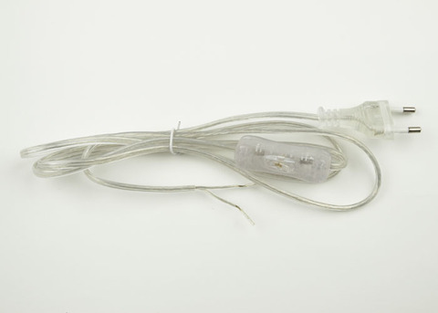 UCX-C11/02A-170 CLEAR Сетевой шнур с вилкой и выключателем. 2А, 500Вт, 1,7м. Прозрачный. ТМ Uniel