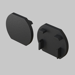 Заглушка для круглого шинопровода, 2 шт. Basity, черный, TRA172EC-R-11B. TM Maytoni