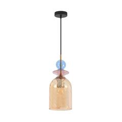 8298/1A MODERNI LN26 368 бронза/амбер/розовый/голубой, металл/стекло Подвес E27 1*40W 220V IRIME