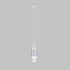 Подвесной светодиодный светильник в стиле лофт 50204/1 LED белый / серебро