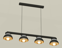 Комплект подвесного светильника XB9152101/4 SBK/PYG/CL черный песок/золото желтое полированное/прозрачный GX53 (C9152, N8145)