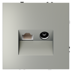 VLS060705 Розетка телевизионная встраиваемая VOLTUM S70 TV+RJ45 кат. 6, (сталь). (ТМ Maytoni)