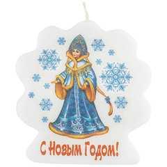 Свеча-барельеф снежинка 67х70 мм 
