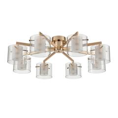 6587/8C MODERNI LN25 золото/прозрачный, металл/стекло Люстра потолочная E14 8*40W 220V VERDI