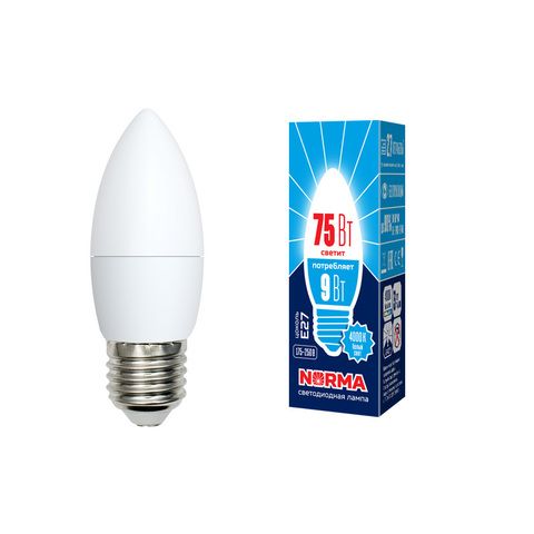 LED-C37-9W/NW/E27/FR/NR Лампа светодиодная. Форма 