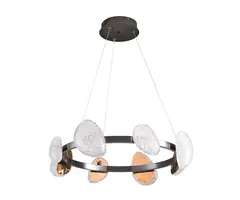 Люстра диммируемая Юнни черный жемчуг d60 h120 Led 4*5W+4*7W (4000K) с пультом ДУ