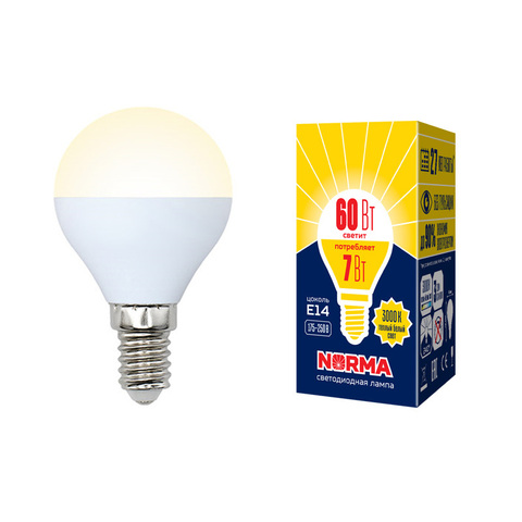 LED-G45-7W/WW/E14/FR/NR Лампа светодиодная. Форма 