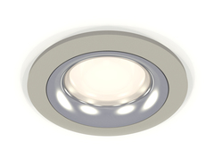 Комплект встраиваемого светильника XC7623003 SGR/PSL серый песок/серебро полированное MR16 GU5.3 (C7623, N7012)